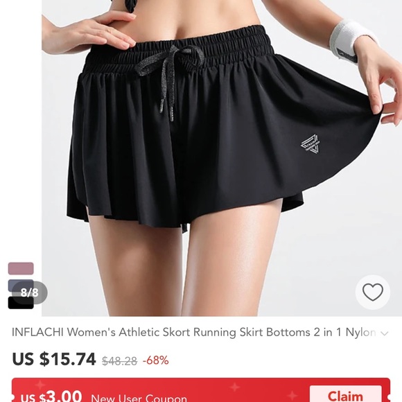 Flowy gym shorts - Picture 3 of 3